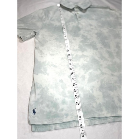 Polo Ralph Lauren Green White Tie Dye Short Sleeve Polo Shirt Boys XL 18-20 - Picture 3 of 10